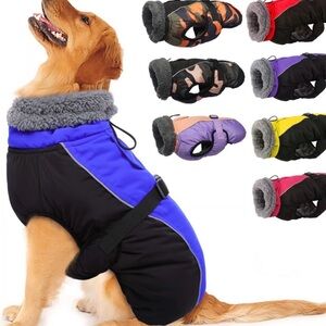 IECOii Extra Warm Reflective Adjustable Dog Jacket with Buckle Fleece medium